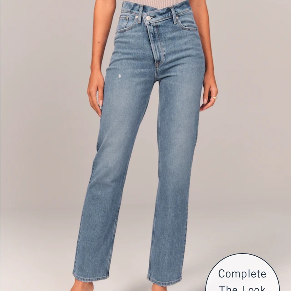 Abercrombie ultra high rise 90s straight jeans